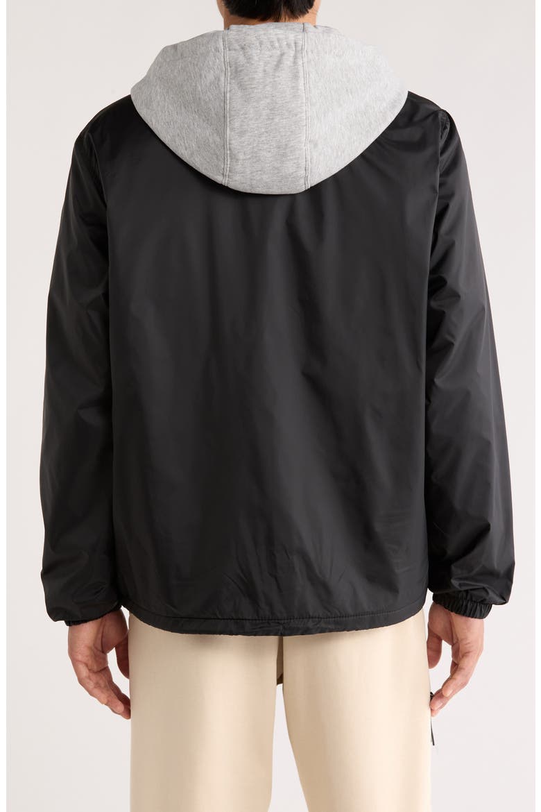 Riley Hooded Coach's Jacket, Alternate, color, BLACK