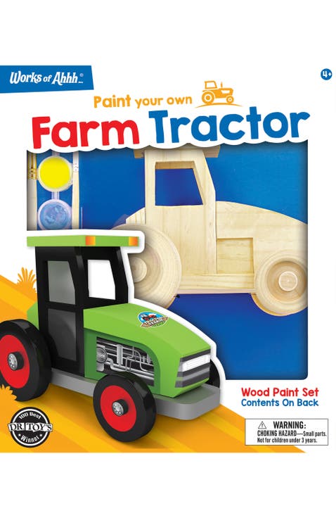 Farm Tractor Wood Craft & Paint Kit