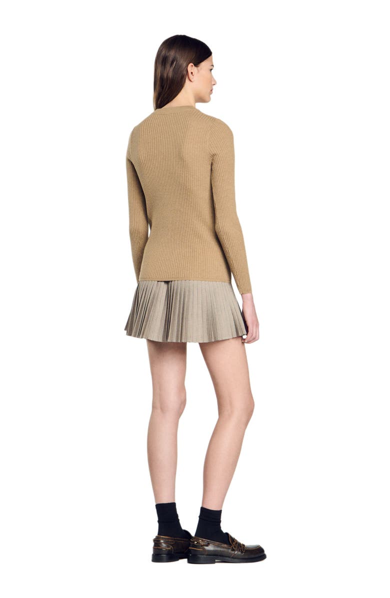 SANDRO Rib knit sweater, Alternate, color, 