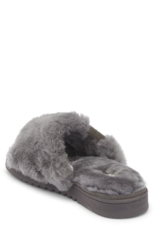 Ez Feet Genuine Shearling Slipper In Gray
