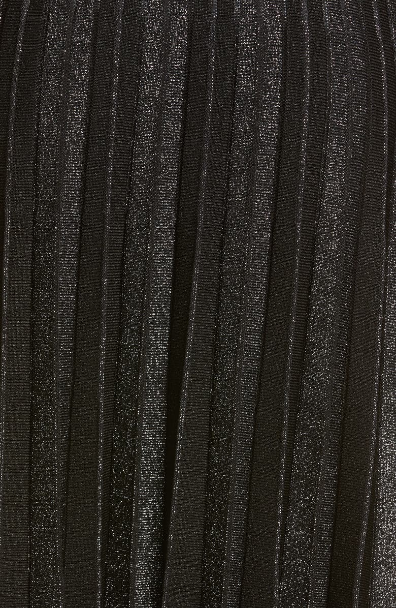 Lewit Metallic Stripe Pleated Sweater Skirt, Alternate, color, 