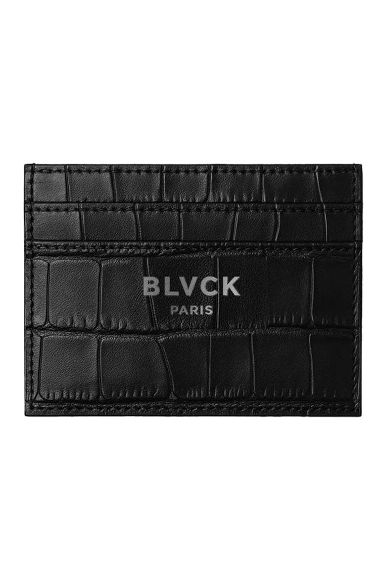 Croco Card Holder, Main, color, Black
