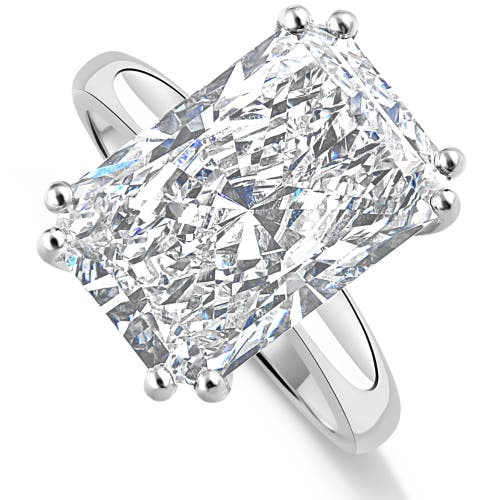 Bliss Diamond Certified 4.00ct Radiant Cut Diamond Engagement Ring Gold Lab Grown In 14k White Gold