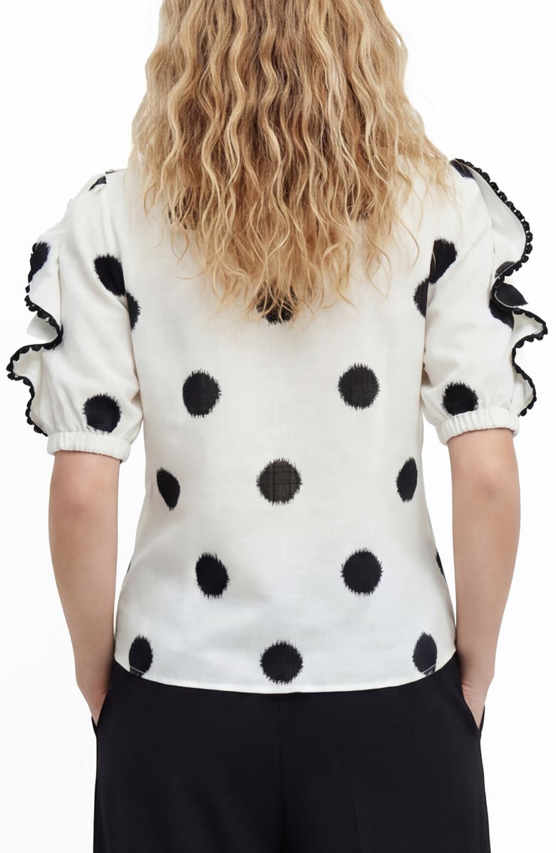BY DESIGN Dot Print Top, Alternate, color, Ikat Dot