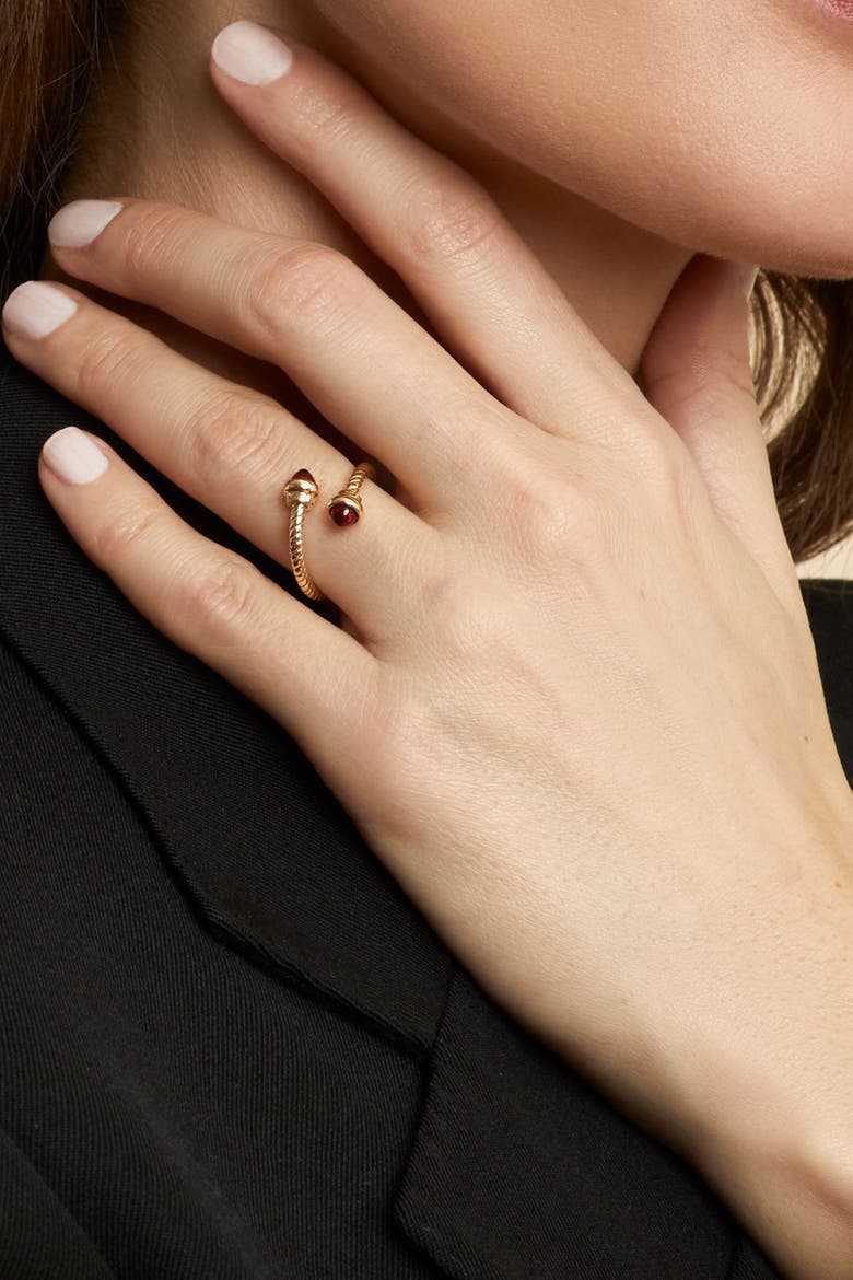 14K Yellow Gold Garnet Finger Candy Ring, Alternate, color, Yellow Gold