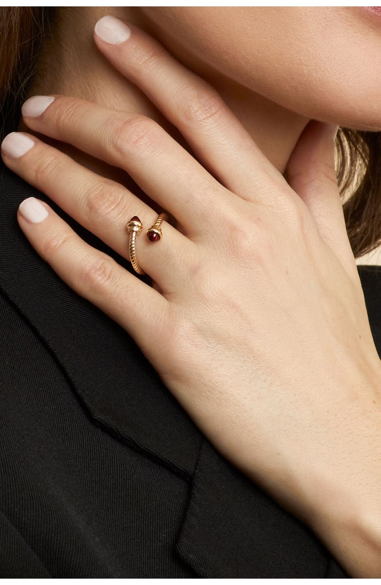 Oradina 14K Yellow Gold Garnet Finger Candy Ring, Alternate, color, Yellow Gold