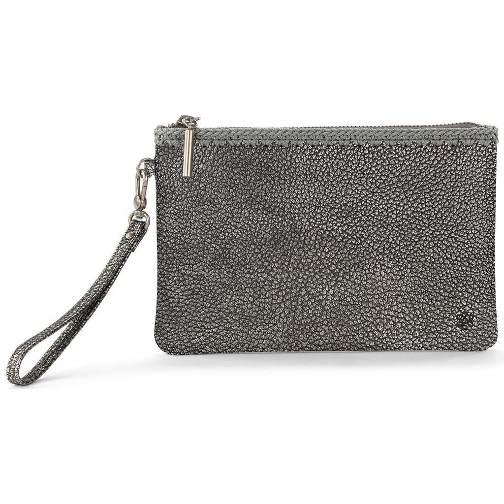 The Sak Vita Wristlet In Dark Silver