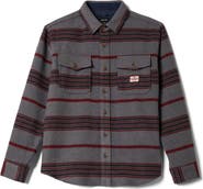 Brixton Altered Threads Stripe Fleece Button-Up Overshirt
