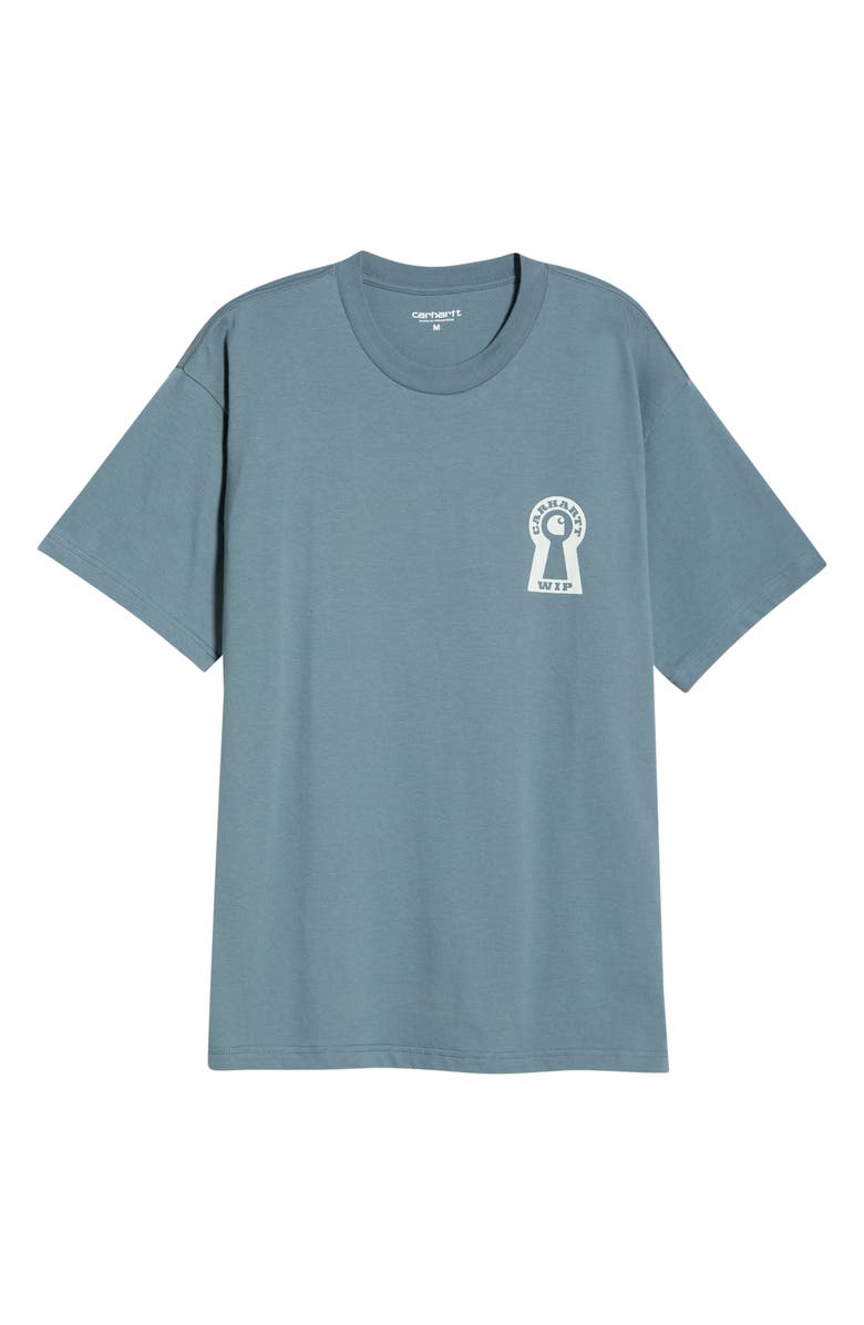 Carhartt Work In Progress Locked Organic Cotton Graphic T-Shirt, Main, color, Cozy Blue
