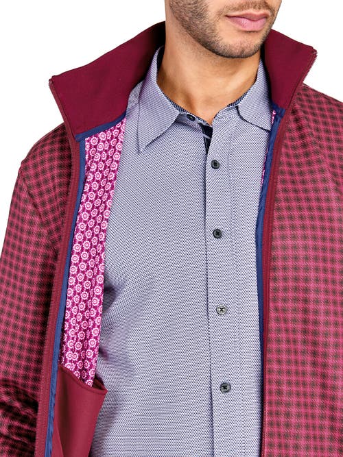 Construct Houndstooth Track Jacket In Red