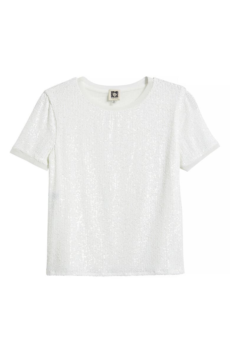 Anne Klein Sequin Mesh Top, Alternate, color, 