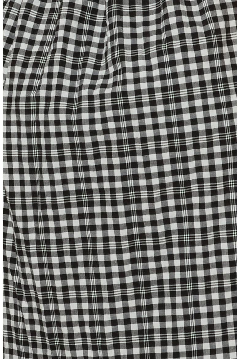 The Flounce Smocked Midi Dress, Alternate, color, Black Checkerd