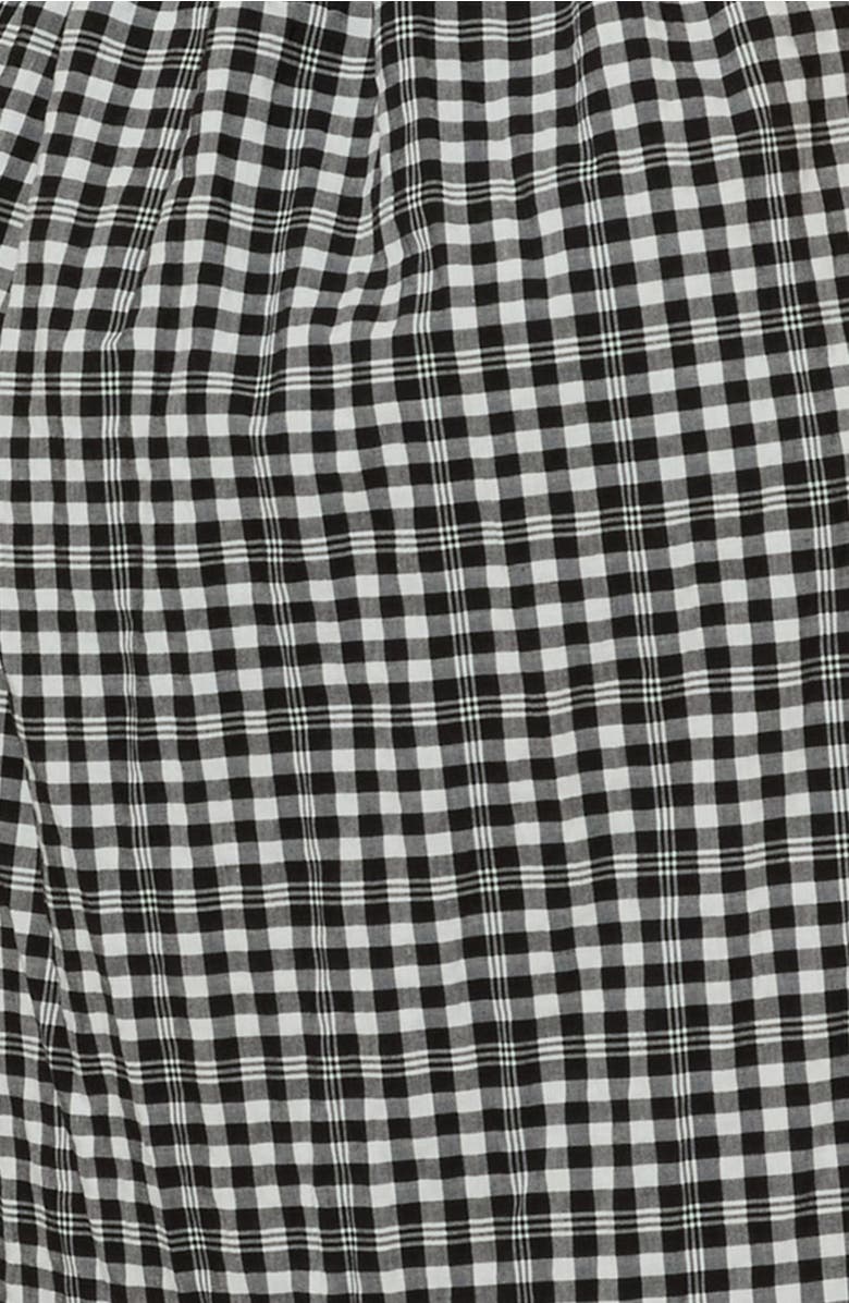 The Standard Stitch The Flounce Smocked Midi Dress, Alternate, color, Black Checkerd