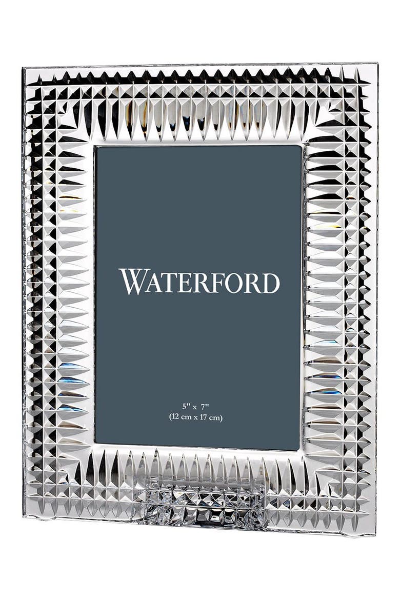 Lismore Diamond Lead Crystal 5 x 7-Inch Picture Frame, Main, color, CLEAR