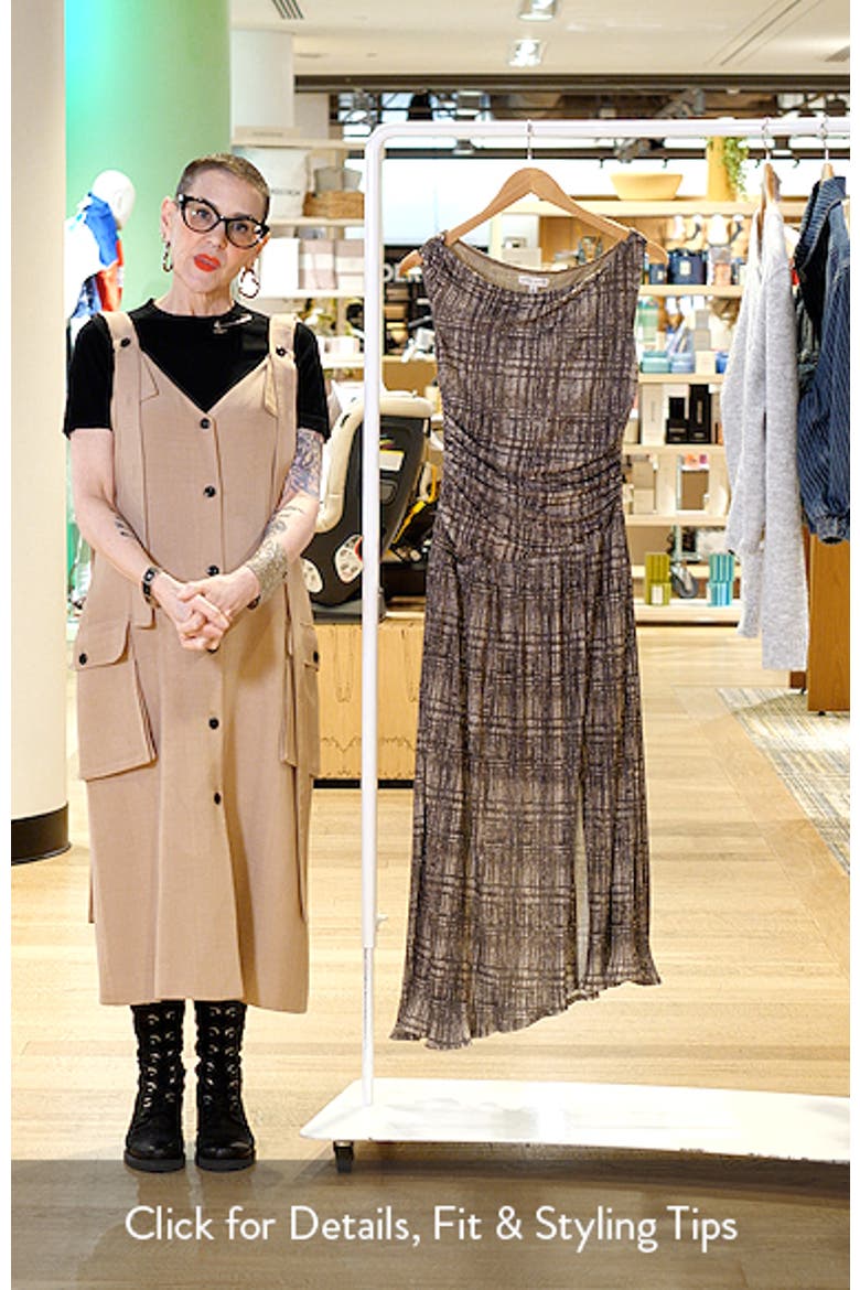 Plaid Mesh Pleated Midi Dress video