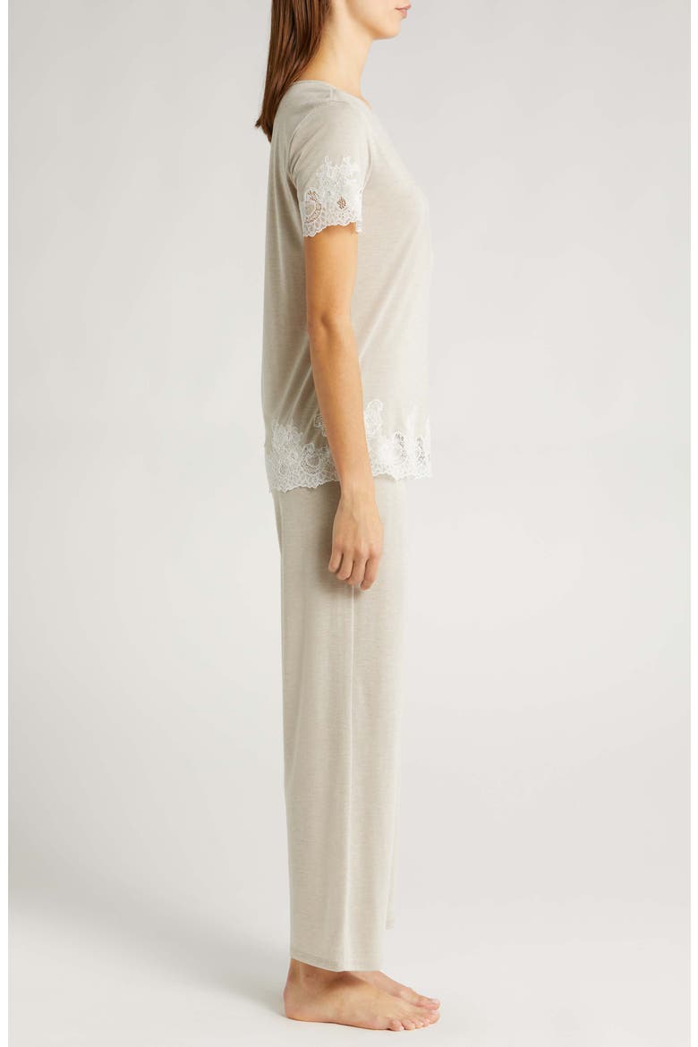 Luxe Shangri-La Pajamas, Alternate, color, CASHMERE W/ IVORY