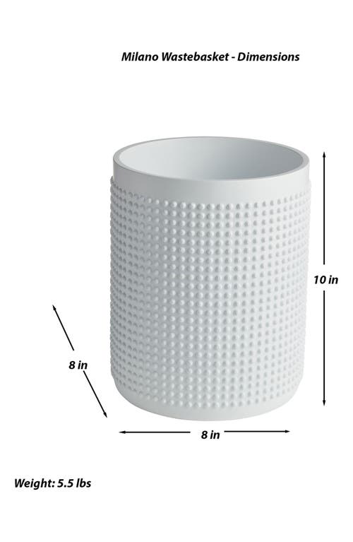 Roselli Trading Company Milano Divets Wastebasket In White