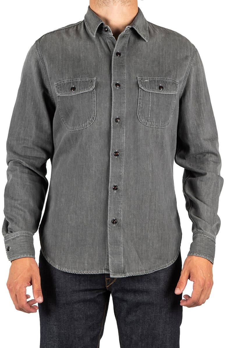 HIROSHI KATO The Brace Button-Up Shirt, Main, color, Chad