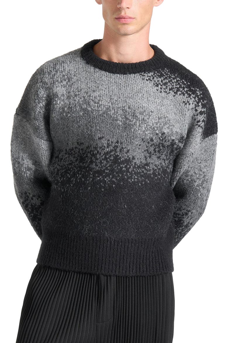 Yani Ombre Wool Crewneck Sweater, Alternate, color, Grey