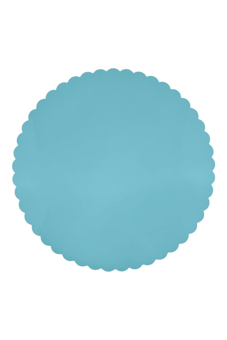Scalloped Set of 2 Placemats, Main, color, TEAL