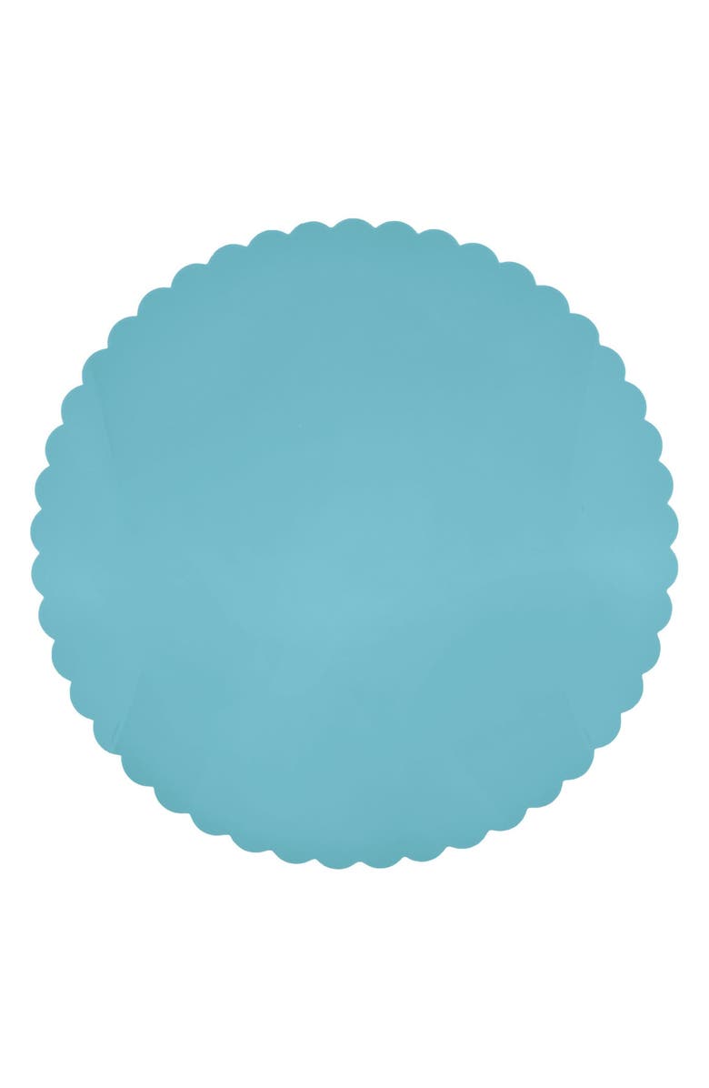 Mariposa Scalloped Set of 2 Placemats, Main, color, Teal