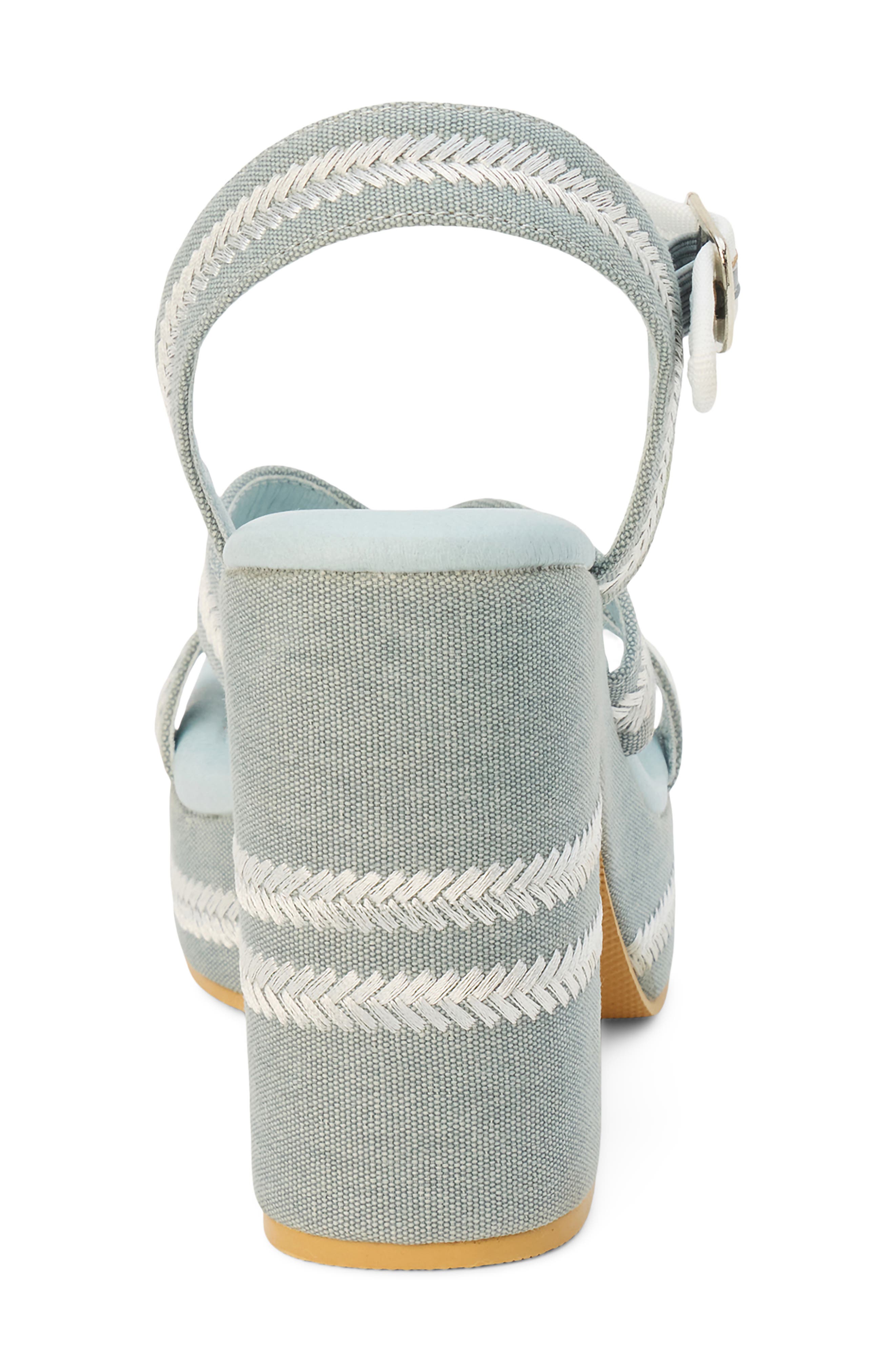 Adelaide Ankle Strap Platform Sandal, Alternate, color, DENIM