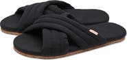 Feelgoodz Women's Quilted Cross-Strap Slipper / House Shoes
