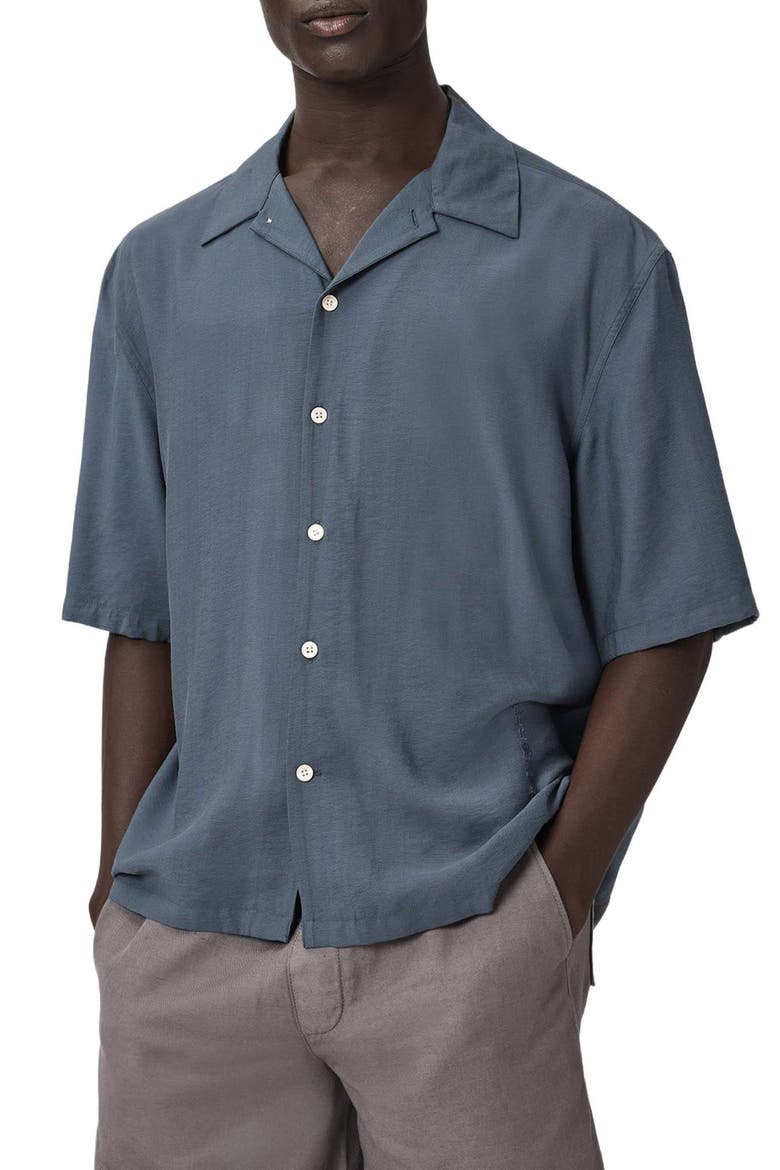 Purley Button-Up Camp Shirt, Main, color, CANIS GREY