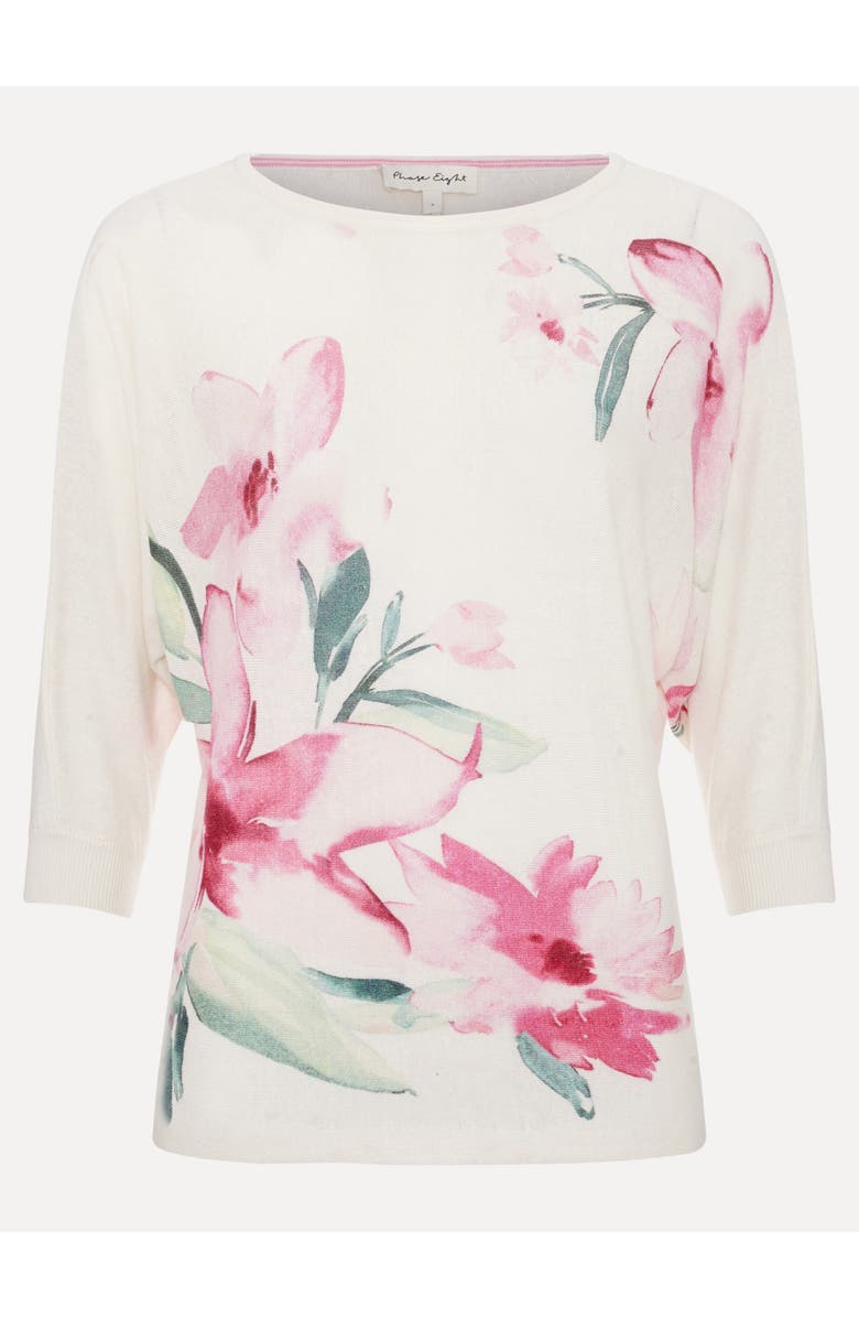 Phase Eight Lorelei Boatneck Floral Jumper, Alternate, color, Pink
