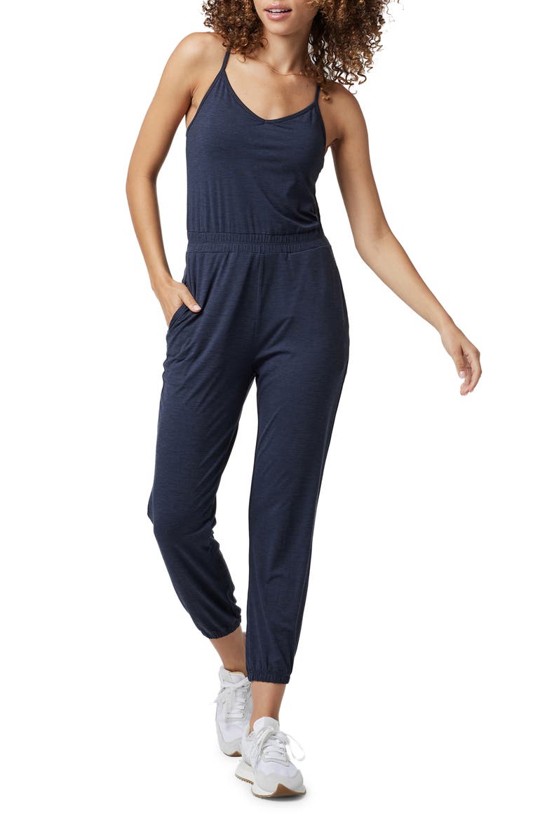 Lux Jogger Jumpsuit, Main, color, MIDNIGHT HEATHER