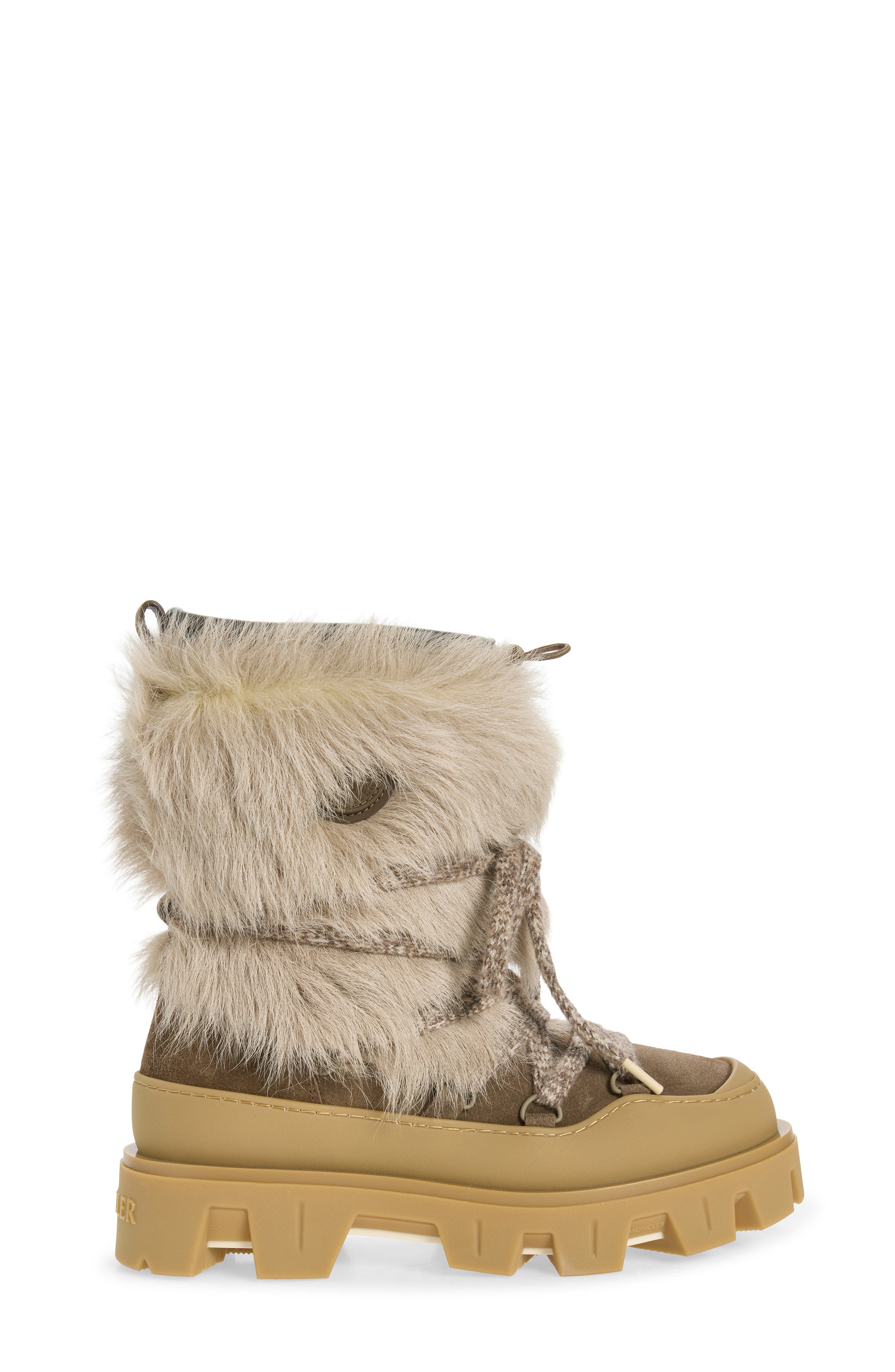 Peak Apres Leather and Genuine Shearling Snow Boot, Alternate, color, GREY MULTI