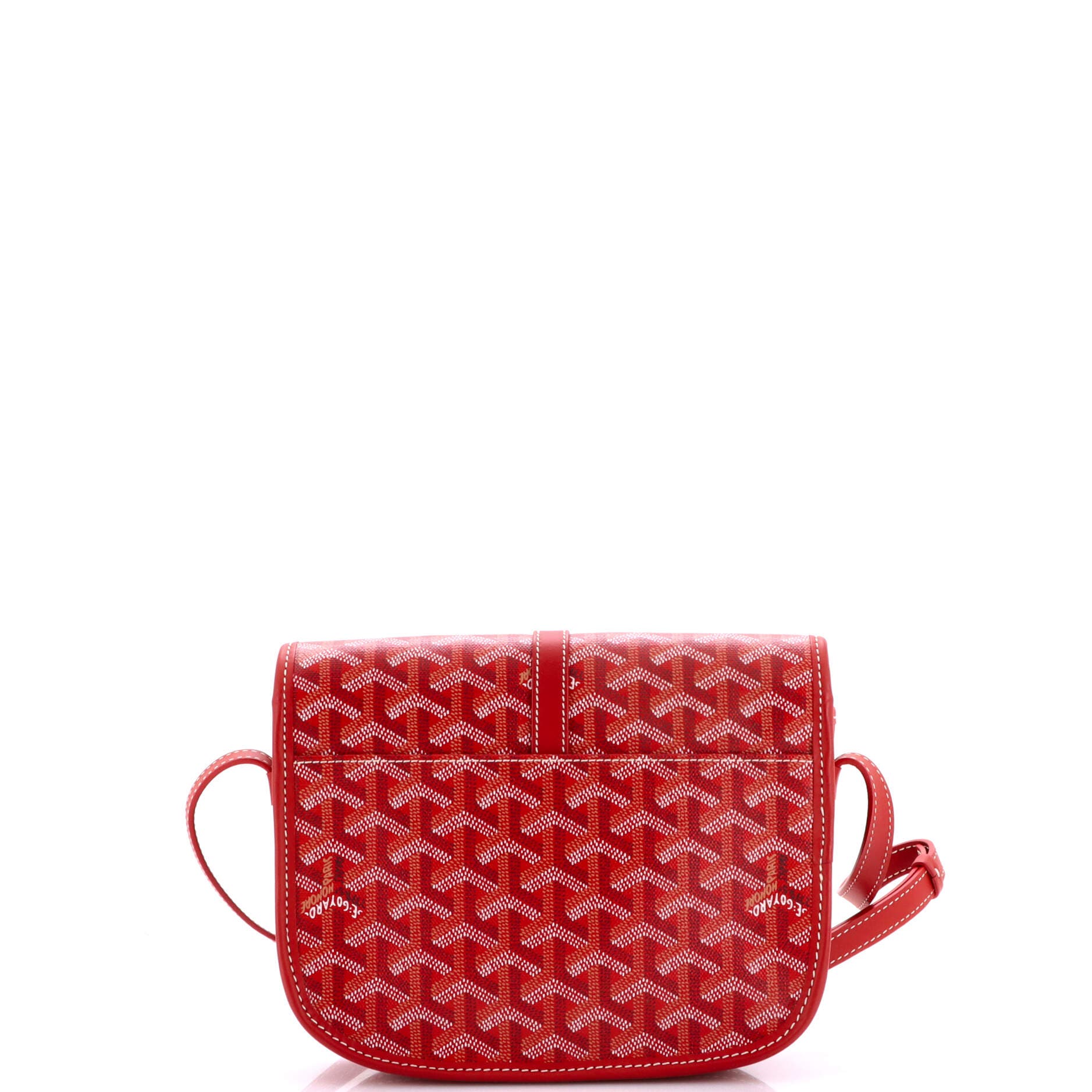 Pre-Owned Goyard Belvedere II Messenger Bag Coated Canvas PM, Alternate, color, Red