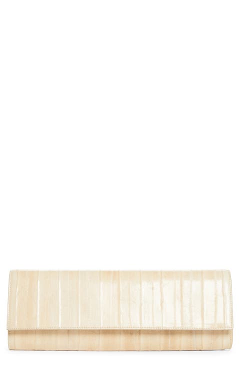 Hex Eel Leather Clutch