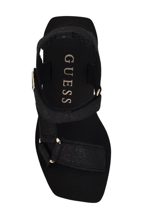 Guess Daysa Slingback Platform Wedge Sandal In Black
