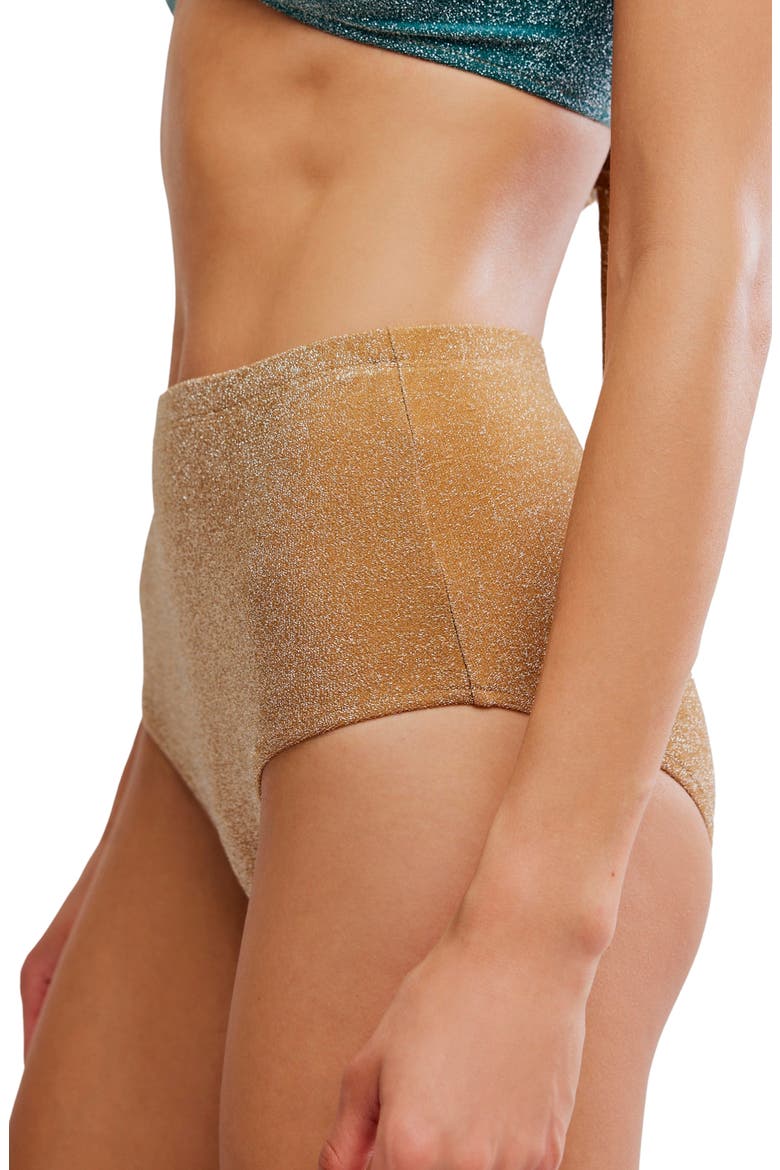 Billie High Waist Bikini Bottoms, Alternate, color, DOLCE DE LEITE