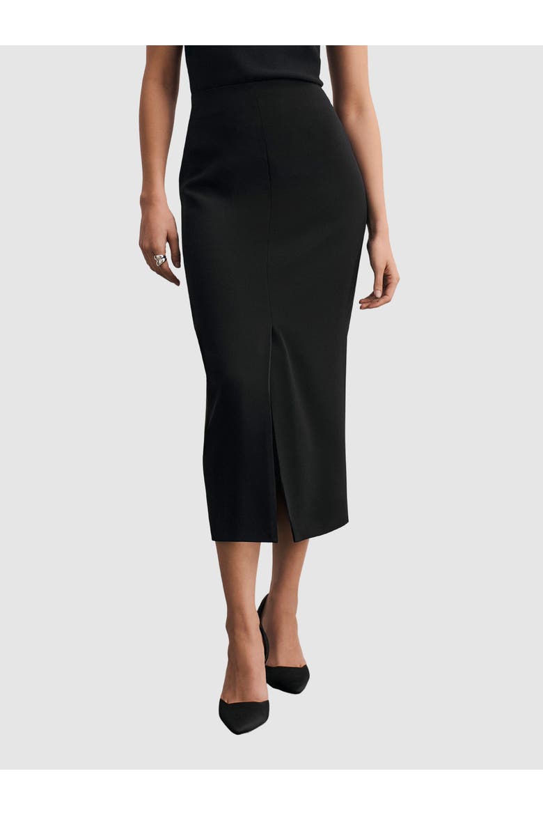 Oliena Crepe Pencil Skirt, Main, color, Black
