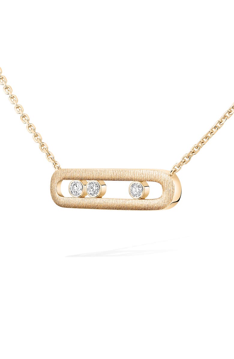Messika Move Classique Ciselè Diamond Pendant Necklace, Alternate, color, Yellow Gold