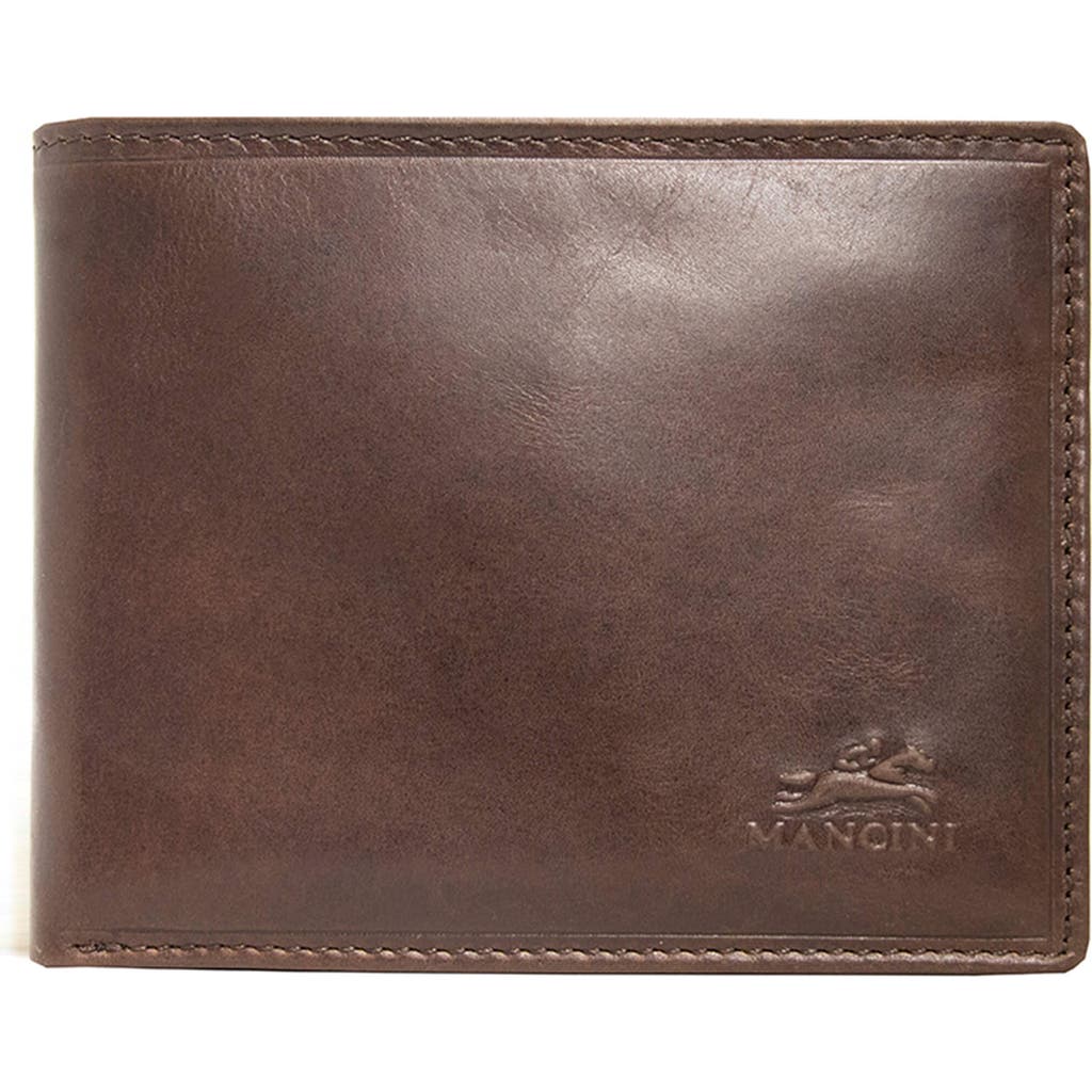 Mancini Boulder Rfid Billfold Wallet With Passcase In Brown