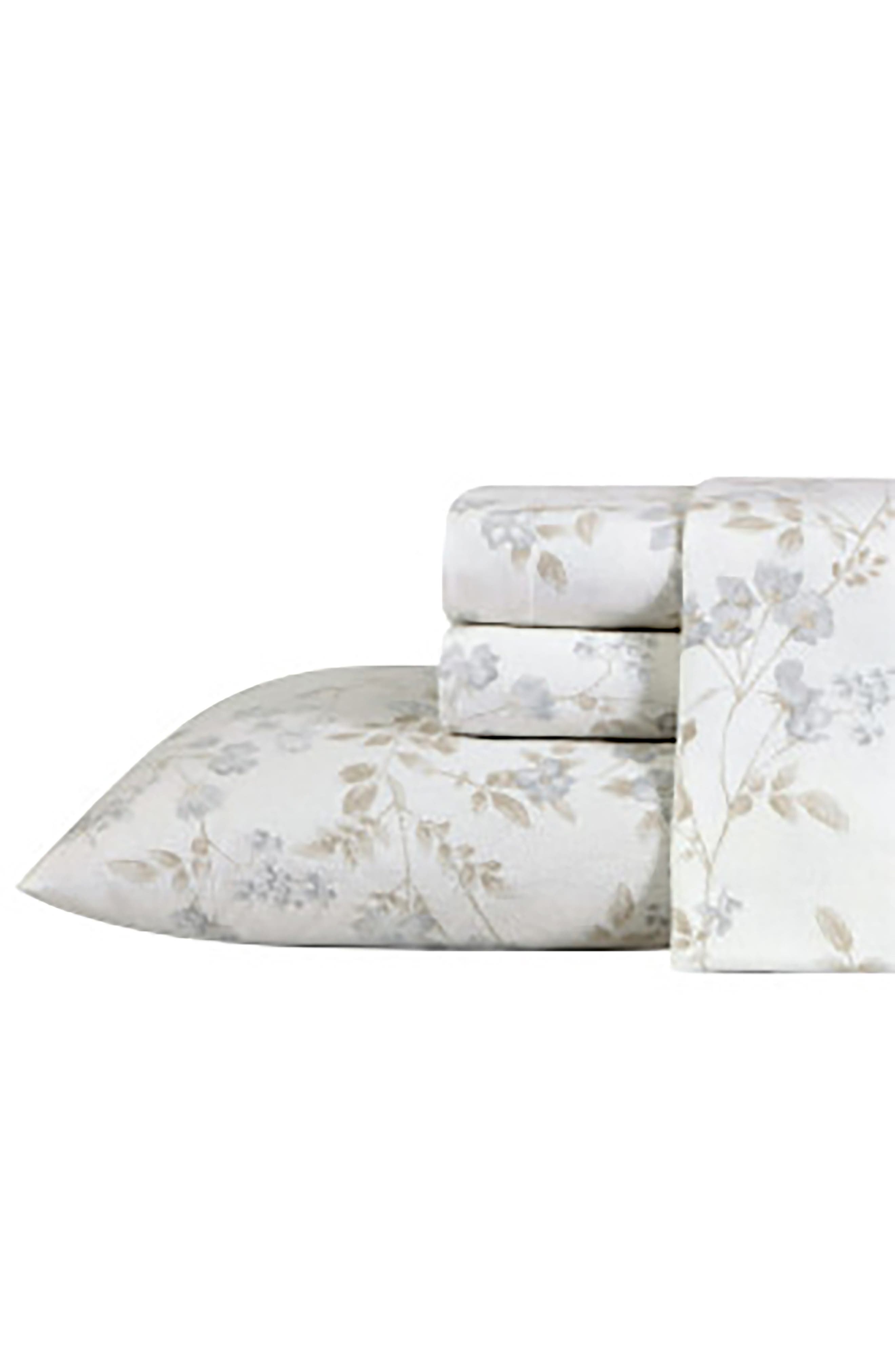 Laura Ashley Fawna Floral Cotton Flannel Sheet Set