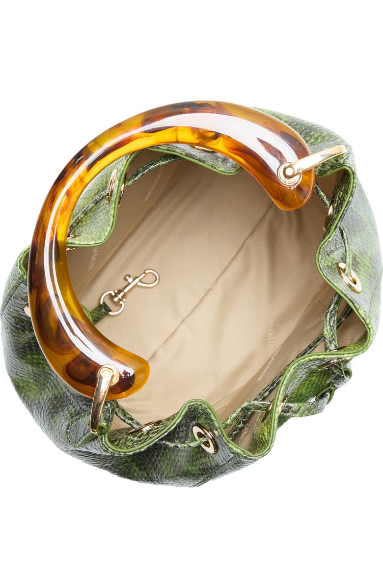 Brahmin Melinda Snake Embossed Leather Bucket Bag, Alternate, color,