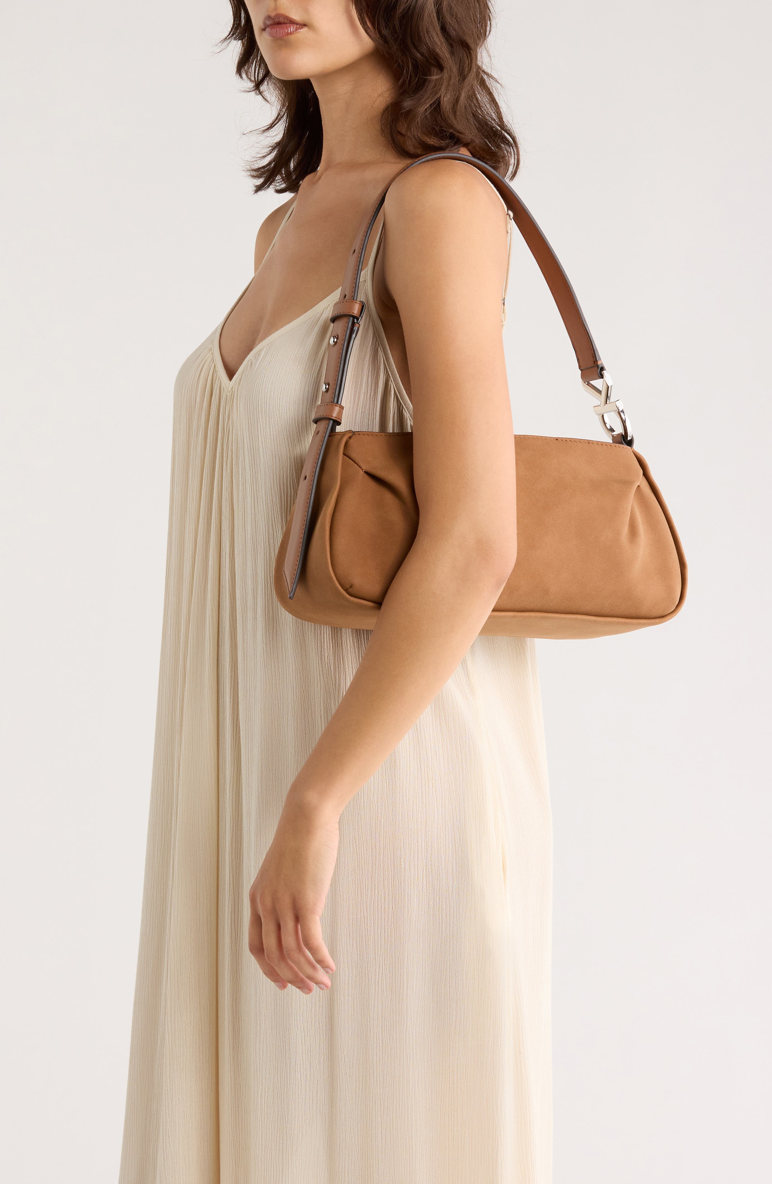 Calvin Klein Tina Shoulder Bag, Alternate, color, Caramel