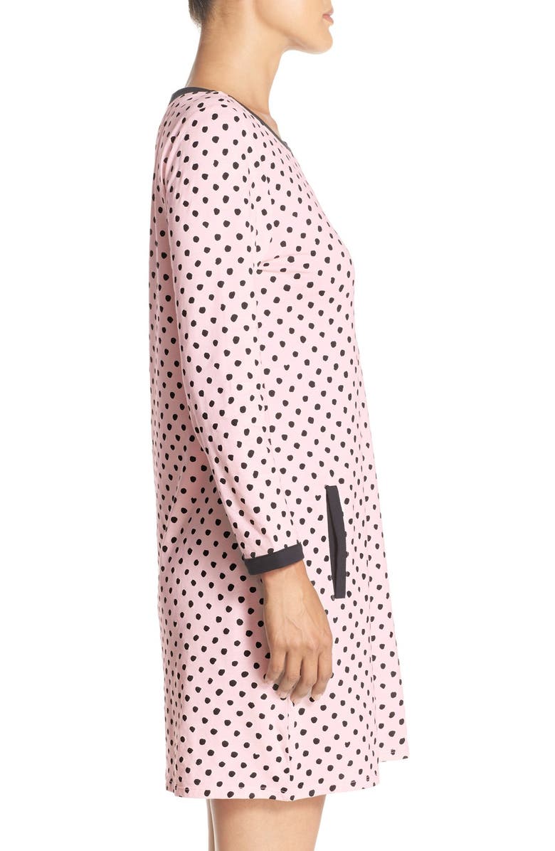 ZDNU KATE SPADE kate spade new york print cotton blend sleep shirt, Alternate, color,