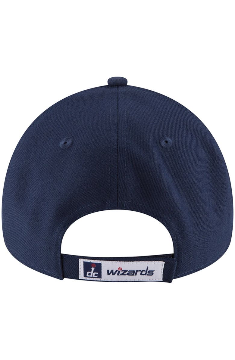New Era Men's New Era Navy Washington Wizards Official Team Color 9FORTY Adjustable Hat, Alternate, color,