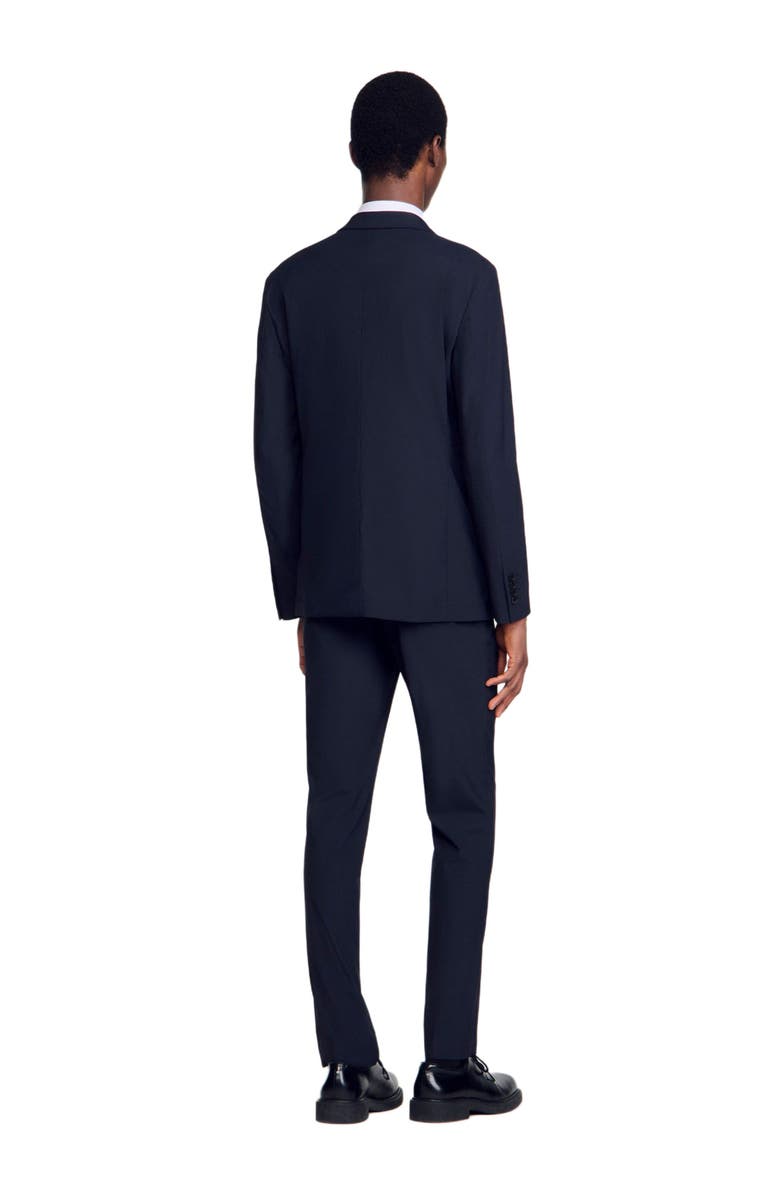 SANDRO Wool suit jacket, Alternate, color, Navy Blue