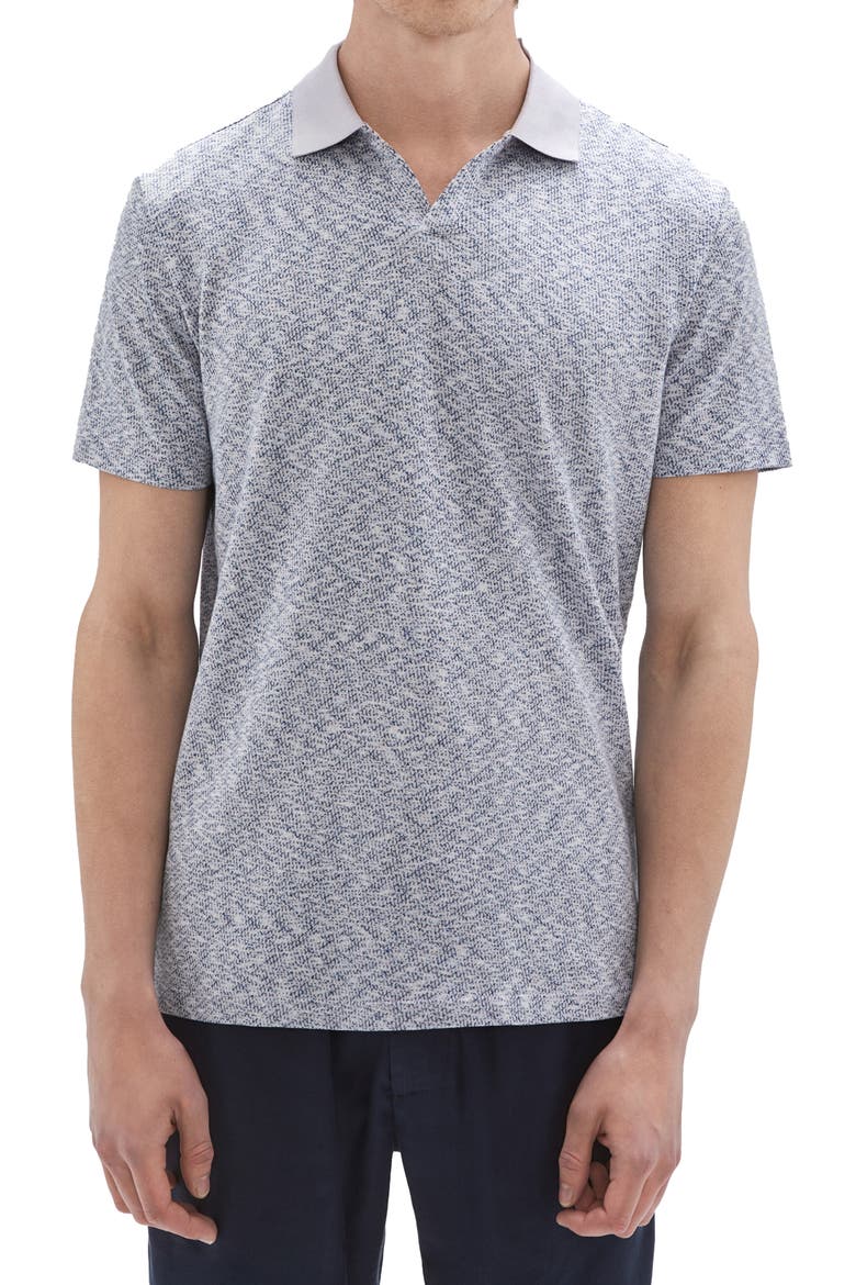 Robert Barakett Dolemite Space Dye Jacquard Johnny Collar Polo (Men ...