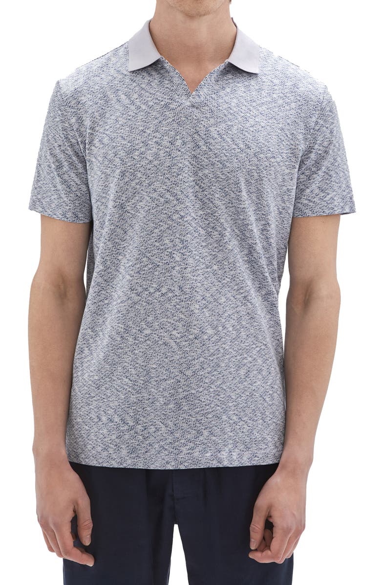 Robert Barakett Dolemite Space Dye Jacquard Johnny Collar Polo, Main, color, 