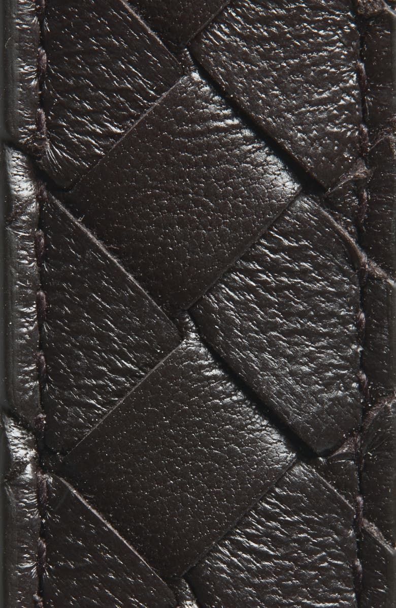Bottega Veneta Intrecciato Leather Belt, Alternate, color, 2094 Espresso-Brass V