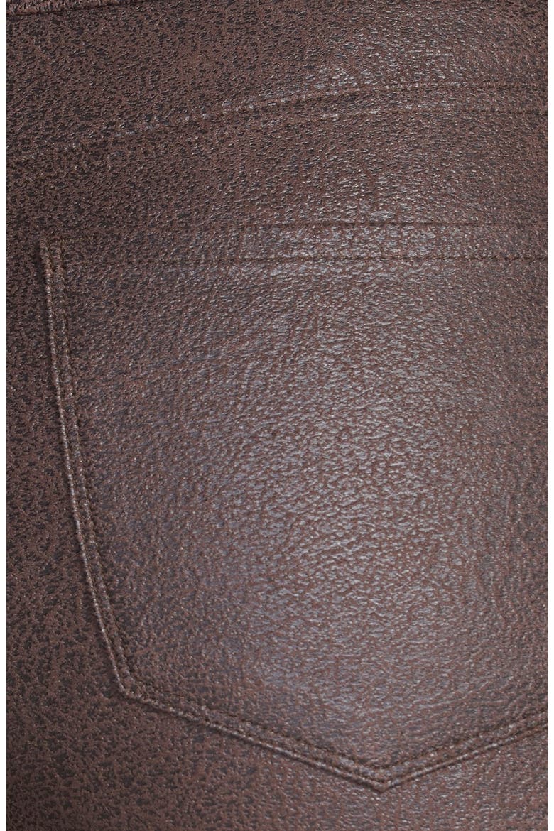'Alina' Stretch Faux Leather Skinny Jeans, Alternate, color, KODIAK