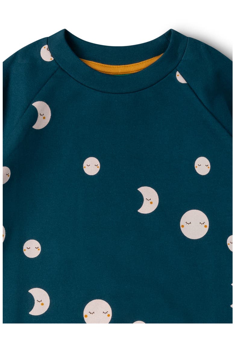 Print Organic Cotton Crewneck Sweatshirt, Alternate, color, BLUE