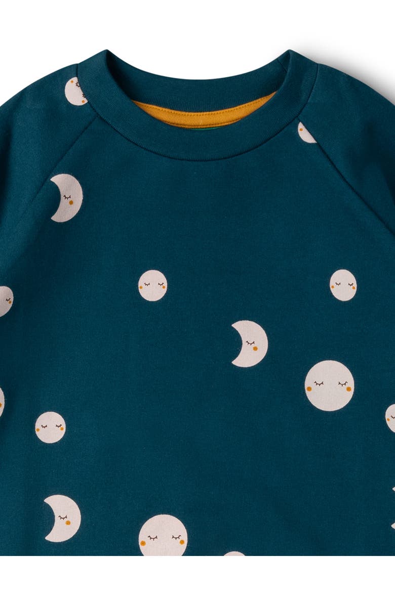 Little Green Radicals Print Organic Cotton Crewneck Sweatshirt, Alternate, color, Blue